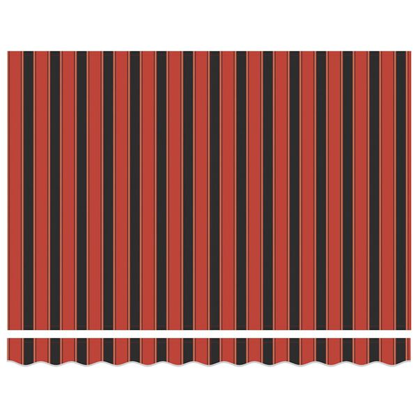 vidaXL foldemarkise 3,5x2,5 m stof og aluminium orange og brun