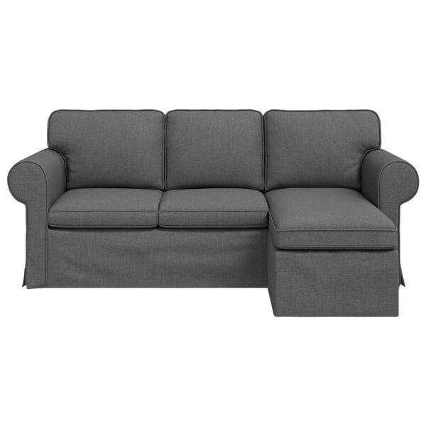 vidaXL Sofa M&oslash;rkegr&aring;