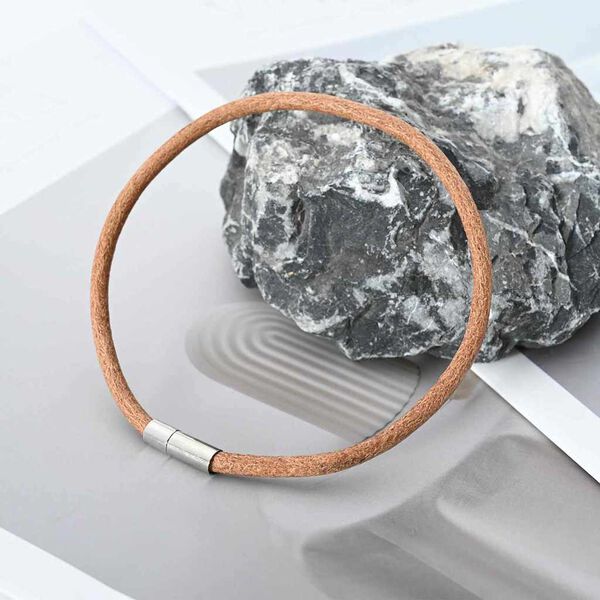 vidaXL L&aelig;dersnor Brun &Oslash;4 mm x 5 m L&aelig;der