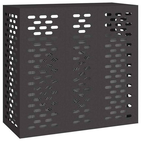 vidaXL Air Conditioner Cover Sort 110 x 50 x 105 cm St&aring;l