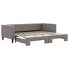vidaXL daybed med udtr&aelig;k 90x200 cm stof gr&aring;brun