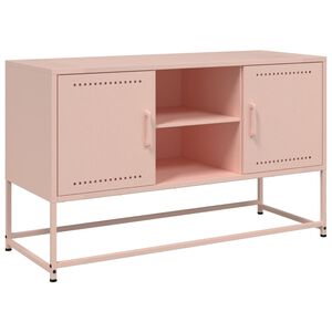 vidaXL tv-bord 100,5x39x60,5 cm st&aring;l lyser&oslash;d