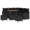 vidaXL Havesofa S&aelig;t 8 stk. Sort polyrattan