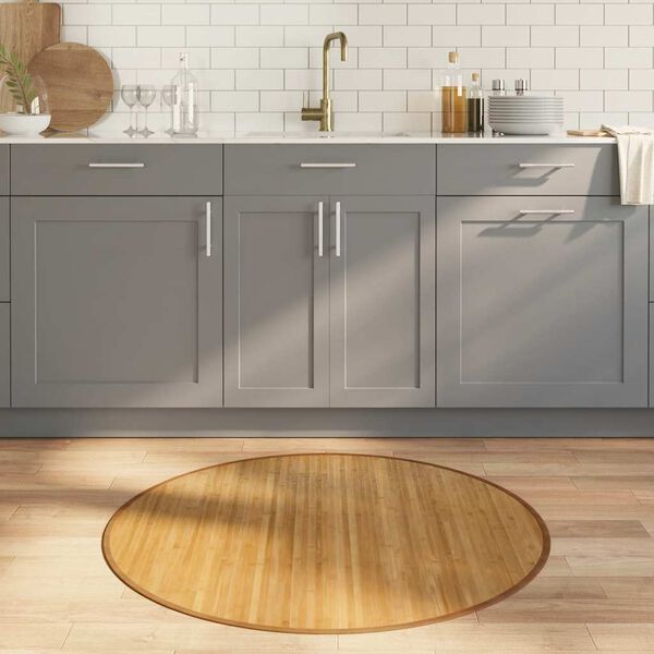 vidaXL gulvt&aelig;ppe 100 cm bambus naturfarve