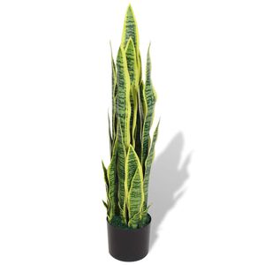 vidaXL kunstig sansevieria-plante med urtepotte 90 cm Gr&oslash;n