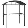 vidaXL grillpavillon med sidehylder 220x115x230 cm st&aring;l antracitgr&aring;