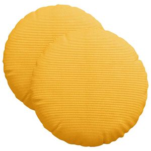 vidaXL S&aelig;depuder 2 stk. Velourstof Lys Gul &Oslash; 40 cm