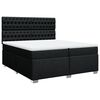 vidaXL kontinentalseng med madras 200x200 cm stof sort