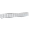 vidaXL gabionkurv med cover 1200x100x150 cm galvaniseret jern