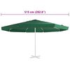 vidaXL udskiftningsdug til parasol 515 cm grøn