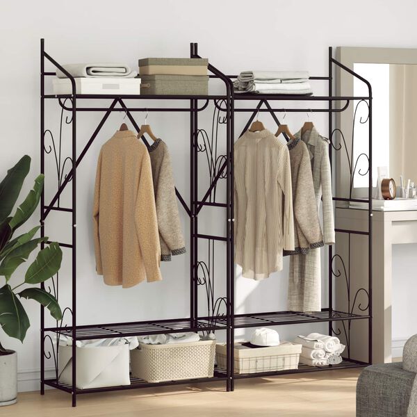 vidaXL &Aring;ben Garderobe Ensfarvet 2 pcs 78 x 36 x 158 cm