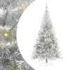 vidaXL Kunstig Forbelyst Juletr&aelig; med 300 LED'er S&oslash;lv 240 cm PET
