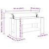 vidaXL sofabord 101x49x52 cm konstrueret tr&aelig; gr&aring; sonoma-eg