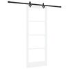 vidaXL Skyded&oslash;r Hvid 83 x 211 cm Massivt fyrretr&aelig; og glas