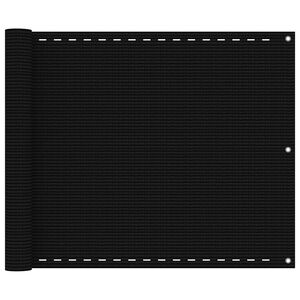 vidaXL altanafsk&aelig;rmning 75x300 cm HDPE sort