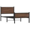 vidaXL sengeramme 90x190 cm uden madras metal brun egetræsfarve