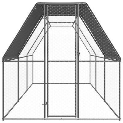 vidaXL udendørs hønsegård 2x6x2 m galvaniseret stål