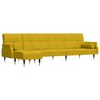 vidaXL L-formet sovesofa 271x140x70 cm velour gul