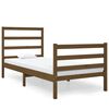 vidaXL sengestel 90x190 cm Single massivt fyrretr&aelig; gyldenbrun