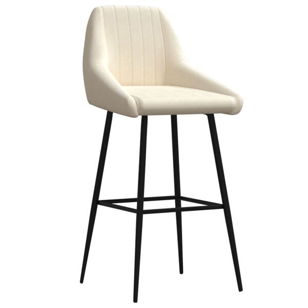 vidaXL barstol fl&oslash;jl cremefarvet