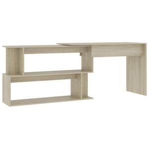 vidaXL skrivebord 200x50x76 cm konstrueret tr&aelig; sonoma-eg