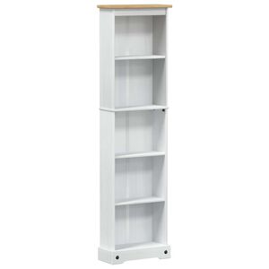 vidaXL Bogreol 46 x 20 x 170 cm Massiv fyrretr&aelig; Hvid
