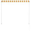 vidaXL foldemarkise 150x150 cm gul og hvid