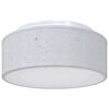 vidaXL Loftlampe med spotlights Gr&aring; 30 x 30 x 13,5 cm Stof