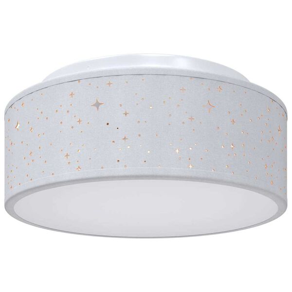 vidaXL Loftlampe med spotlights Gr&aring; 30 x 30 x 13,5 cm Stof