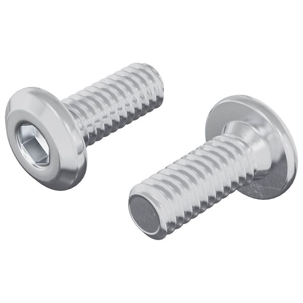 vidaXL Hovedl&aring;s Skrue 2 pcs S&oslash;lv M6 x 15 mm St&aring;l