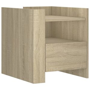 vidaXL sengebord 45x50x50 cm konstrueret tr&aelig; sonoma-eg