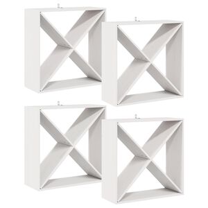 vidaXL Vinfad 4 pcs Hvid 62 x 25 x 62 cm Massiv fyrretr&aelig;