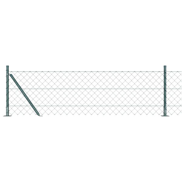 vidaXL Hegnsp&aelig;l Gr&oslash;n 10 x 0,4 m (60 x 60 mm net) St&aring;l og PVC