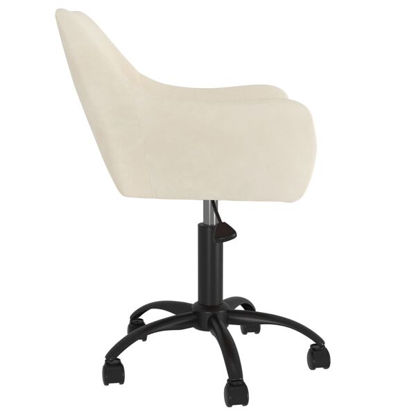 vidaXL drejelig spisebordsstol fl&oslash;jl cremefarvet