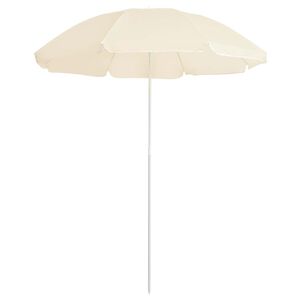 vidaXL parasol 180 cm st&aring;lstang sandfarvet