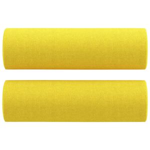 vidaXL pyntepuder 2 stk. &Oslash;15x50 cm stof lysegul