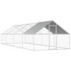 vidaXL udend&oslash;rs h&oslash;nsebur 2,75x8x1,92 m galvaniseret st&aring;l