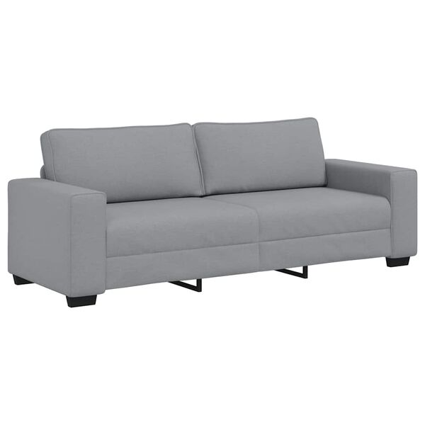 vidaXL 3-personers sofa 220x77x82 cm stof lysegr&aring;