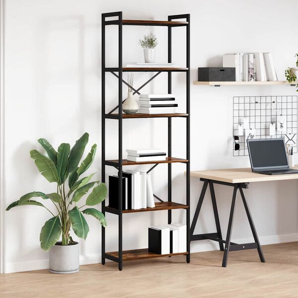 vidaXL Bogreol R&oslash;get eg 40 x 30 x 85 cm Konstrueret tr&aelig;