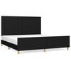 vidaXL sengeramme uden madras 160x200 cm stof sort