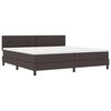vidaXL Box spring seng med madras M&oslash;rk Brun 200 x 200 cm Stof