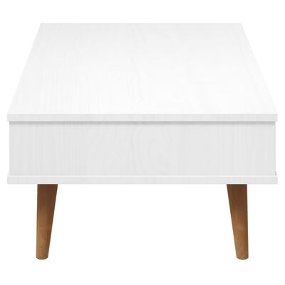 vidaXL sofabord MOLDE 100x55x31 cm massivt fyrretræ hvid