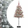 vidaXL Kunstig juletr&aelig; med kugler 120 cm 150 LED'er Varm hvid