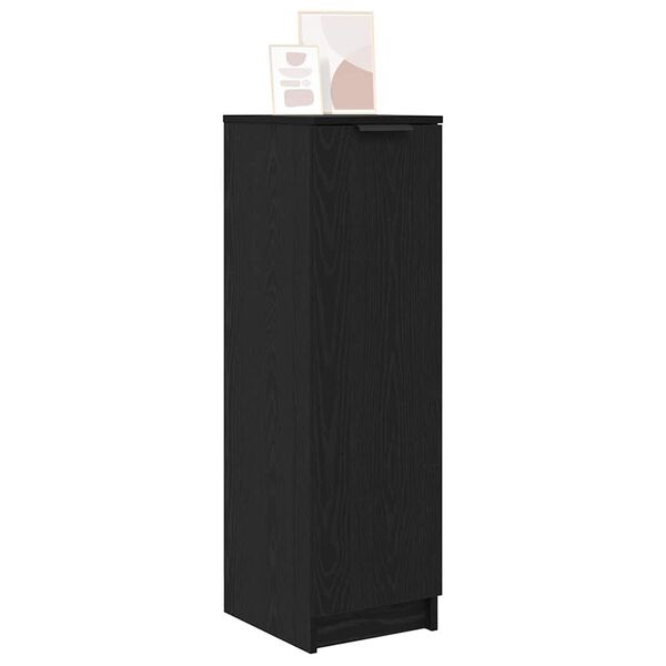 vidaXL Sko skab med hylde Sort eg 29,5 x 35 x 101 cm Konstrueret tr&aelig;