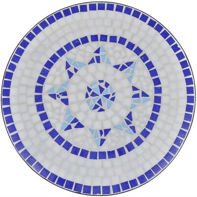 vidaXL bistrosæt 3 dele keramikfliser blå og hvid