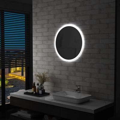 vidaXL badeværelsesspejl med LED-lys 60 cm