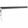 vidaXL foldemarkise 4x3 m automatisk betjening antracitgr&aring;