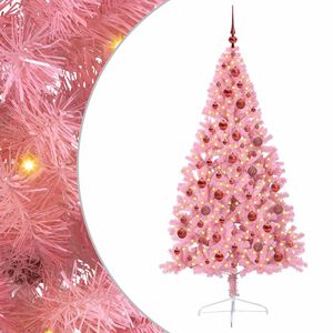 vidaXL Kunstig Forbelyst Juletr&aelig; med 300 LED'er Lyser&oslash;d 180 cm PVC
