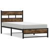 vidaXL sengeramme uden madras 90x200 cm metal r&oslash;get egetr&aelig;sfarve