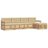 vidaXL Udend&oslash;rs sofagruppe 5 stk. Hvid og Beige Polyester